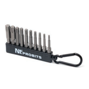 NT ProBits PRBZ050SET10T — 10 parçalı Torx bits seti ve anahtarlığın tamamını gösteren özgün fotoğraf